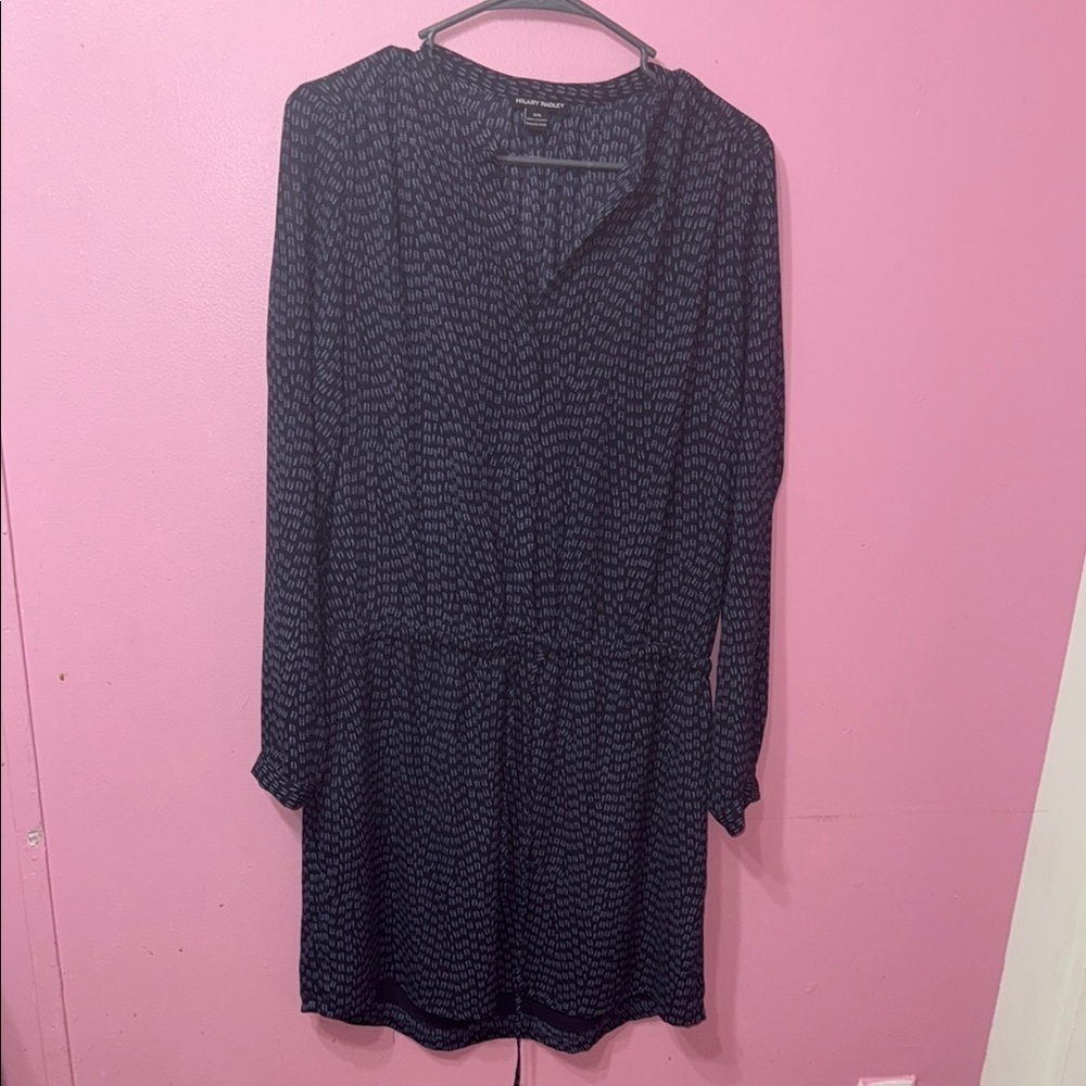 Hilary Radley Black Long Sleeve V-Neck